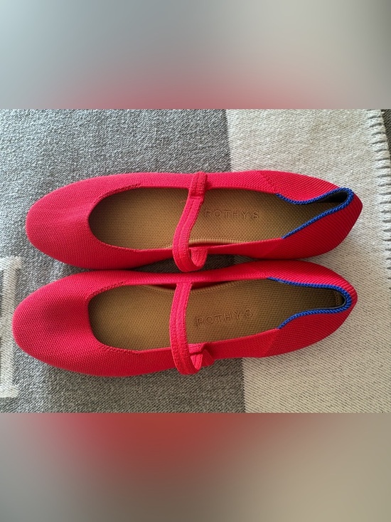Rothy's Shoes - Rothy’s The Square Mary Jane Flats Red Ballet Shoes Women's 11